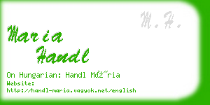 maria handl business card